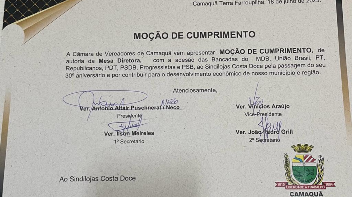 Reunião de Diretoria do Sindilojas Costa Doce