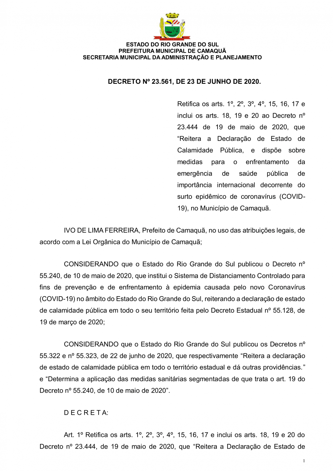 DECRETO: N° 23.561