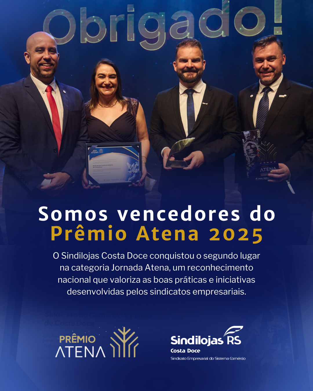 Sindilojas Costa Doce Conquista 2º Lugar No Prêmio Atena CNC 2025
