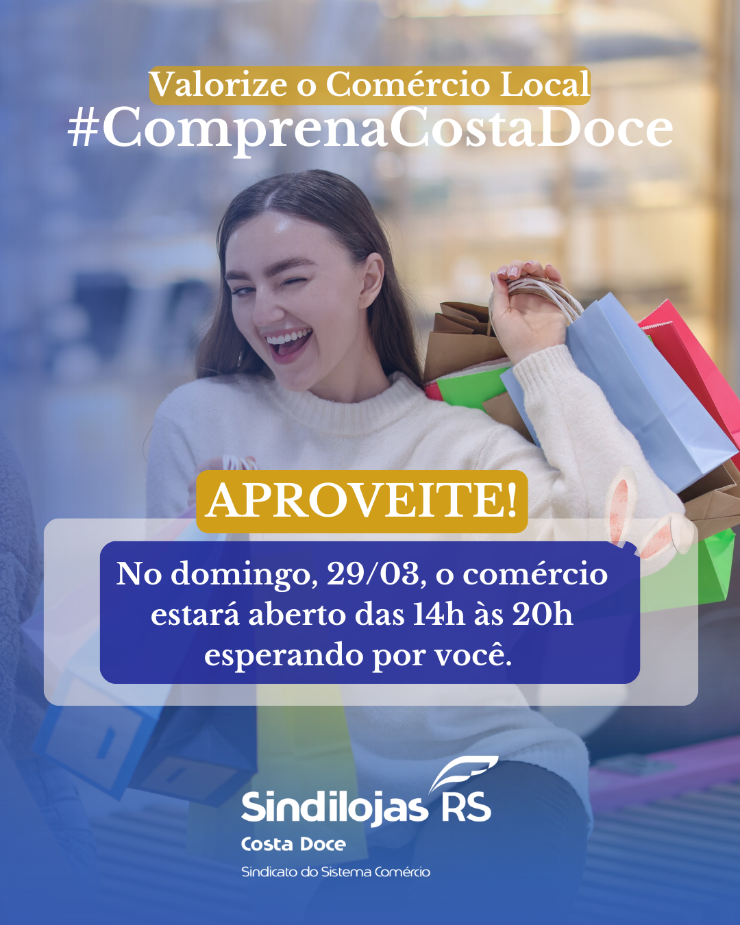 Comércio varejista de Camaquã e São Lourenço do Sul abrirá no domingo (29/03)