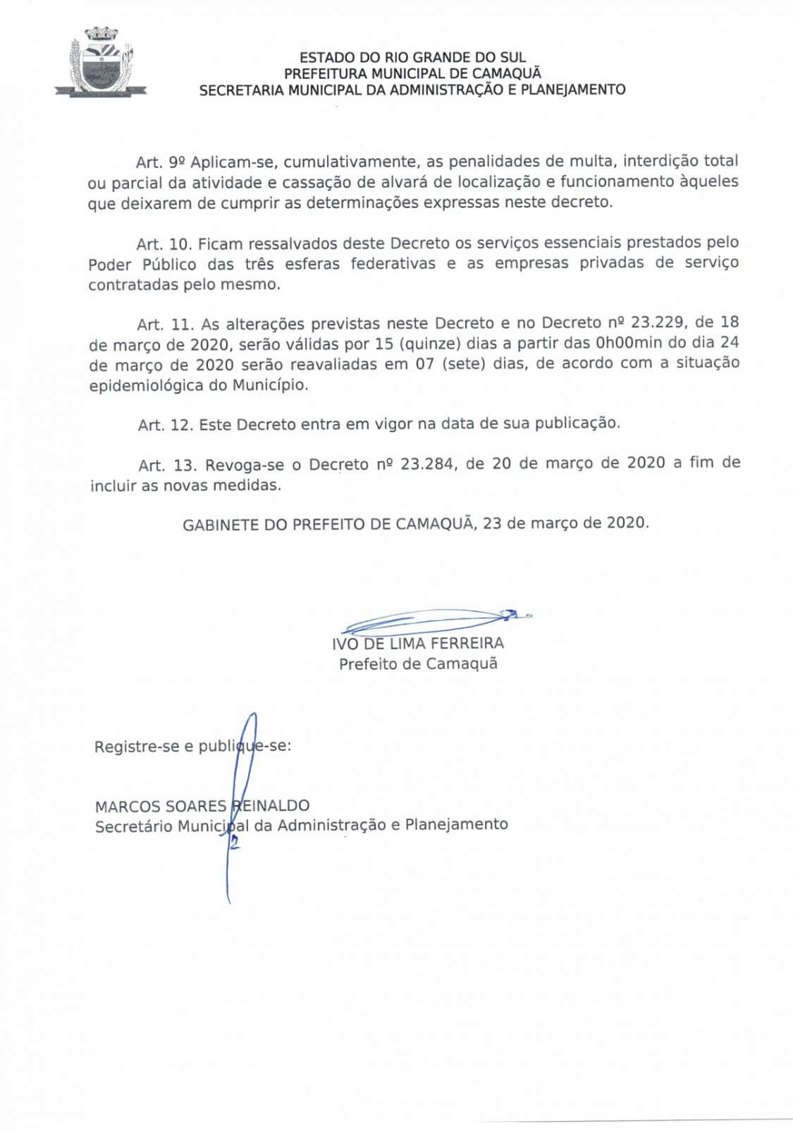 ATUALIZAÇÃO: Decreto 23 de Março 2020